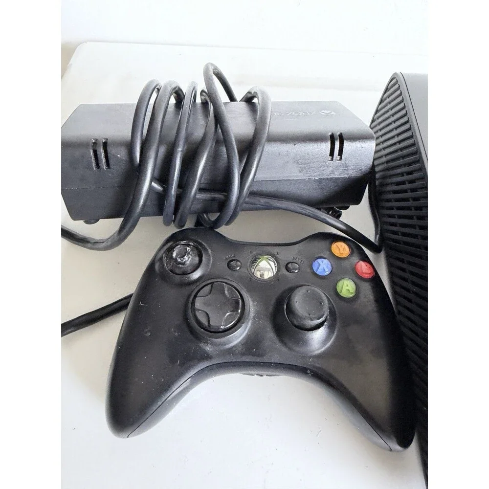 Microsoft Xbox 360 E 500GB Black Console Bundle w/ Controller, PSU, HDMI Wi-Fi